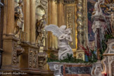 <center>La Collégiale Notre-Dame-des-Anges</center>Un ange de l'autel, Saint Laurent avec un grill, saint Pierre avec les clés du royaume des cieux.