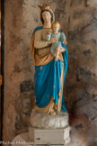 <center>L'église de la Transfiguration </center>Oratoire de saint François. Statue de la Vierge à l'Enfant.