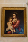 <center>Jouques.</center> Eglise Saint Pierre.  Vierge à l'Enfant. Peinture à l'huile, 19e siècle. Copie d'un tableau de Mignard. Envoi de l'Etat en 1875.