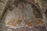 <center>Sainte-Jallle</center> Chapelle des pénitents blancs. Une crucifixion, avec deux pénitents agenouillés.