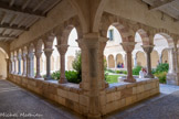 <center>Le cloître de Saint-Genis des Fontaines.</center>Les sculptures des chapiteaux rappellent leurs devoirs religieux aux moines qui déambulent dans le cloître. Gare à celui qui ne respecterait pas la règle monastique ou succomberait à la tentation des sirènes, il pourrait être terrassé par les mains d’un basilic, cette poule à queue de Dragon qui tue son adversaire en un regard. Au contraire il s'agit de prendre exemple sur la salamandre, symbole des justes et des Hommes. À Saint Genis, les maîtres sculpteurs ont été particulièrement influencés par la faune locale : chouette, truite, tortue grenouille.