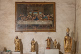<center>Eglise Romane Saint-André</center>Statues en bois peint, XVIIe-XVIIIe siècles.  St Antoine, Ste Marie Madeleine, Vierge à l'enfant, St Gaudérique, St Benoît (abbé).
