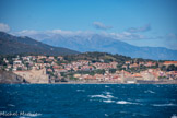 <center>« Navivoile » de Canet à Port-Vendres.</center>Collioure et le Canigou.