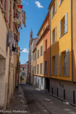 <center>Perpignan.</center>Quartier Saint Jacques, ancien quartier juif (en catalan le Call), sur la colline du « Puig Sant Jaume ».