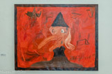<center>Musée « Acentmètresducentredumonde » » </center>Cristina LAMA RUIZ.
HECHICERA.
Huile sur lin, 130 x 162 cm, 2022.
