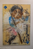 <center>Musée « Acentmètresducentredumonde » » </center>Gregory FORSTNER. ROASTED HOT WITH HEAT (2). Huile sur lin, 300 x 200 cm, 2022.