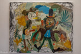<center>Musée « Acentmètresducentredumonde » » </center>Matias SANCHEZ MARTIN
El VIEJO PINTOR YSUS ALUMINOS. Huile sur lin, 130 x 160 cm, 2022