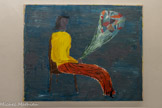 <center>Musée « Acentmètresducentredumonde » » </center>Cristina LAMA RUIZ
MUJER CON RAMO
Huile sur toile, 130 x 162 , 2022
