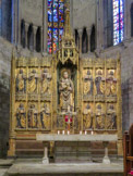 <center>Collégiale Saint-Félix.</center>Chapelle de Notre-Dame de Grâce et la Trinité. La Vierge entourée des douze apôtres.