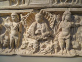 <center>Monastère Saint Pierre de Galligants et son Musée d’Archéologique de Catalogne</center>Sarcophage des Saisons. Marbre. IVe.