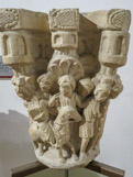 <center>Musée Art Roman.</center>Chapiteau XIIe. Maison de la Canonja de Girone.