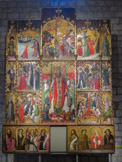 <center>Musée Art Roman.</center>Le retable de st Pierre de Pubol de Bernard MARTOREL. Martorell dut sans doute sa formation à Borrassá, mais il enrichit cet enseignement de leçons apprises à des sources plus 