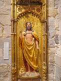 <center>Musée Art Roman.</center>Christ ressuscité retable San Feliu Joan DARTRICA et Joan d’ARAGON fin 15ème début 16ème. Fragment du retable de sant Feliu.