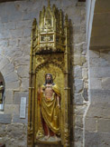 <center>Musée Art Roman.</center>Christ ressuscité retable San Feliu Joan DARTRICA et Joan d’ARAGON fin 15ème début 16ème. Fragment du retable de sant Feliu.