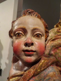 <center>Musée Art Roman.</center>Mère de Dieu Bois doré polychrome vers 1600.