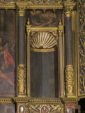 <center>La Cathédrale de Gérone.</center>Chapelle de Saint Martin et de Saint François. Retable du Crpus Christi : sculpteurs Joan Coll et Nicolau Mates ;  peintre Perris de la Rocha. 1562-1579.