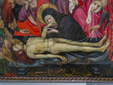 <center>La Cathédrale de Gérone.</center>Lamentation sur le Christ Mort. Catalogne, XVe. Joan Mates. Peinture à la détrempe sur bois.