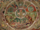 <center>La Cathédrale de Gérone.</center>La tapisserie de la Création. Cette broderie est une oeuvre magnifique du XIe siècle qui possède encore beaucoup de ponts énigmatiques. L'un d'eux est l'usage qui en était fait : elle était peut-être accrochée dans une chapelle ou dans un espace de la cathédrale lors d'une célébration particulière. Nous ne savons pas à quel moment elle est tombée en désuétude. Au XIXe siècle, la tapisserie a été redécouverte et elle est tout de suite devenue célèbre en raison de son ancienneté ainsi que de sa qualité et de ses représentations symboliques.