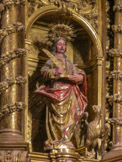 <center>Église Santa Maria de Cadaqués. </center>Retable de l'église Santa Maria de Cadaqués (par Pau Costa 1665-1727), dédié à Notre-Dame de l’Espérance, de style baroque. Saint Jean.