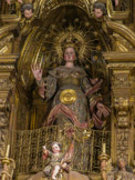 <center>Église Santa Maria de Cadaqués. </center>Retable de l'église Santa Maria de Cadaqués (par Pau Costa 1665-1727), dédié à Notre-Dame de l’Espérance, de style baroque. La Vierge de l Espérance