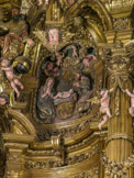 <center>Église Santa Maria de Cadaqués. </center>Retable de l'église Santa Maria de Cadaqués (par Pau Costa 1665-1727), dédié à Notre-Dame de l’Espérance, de style baroque. La Nativité.