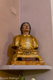 <center>Gassin.</center>Buste reliquaire de saint Laurent daté du XVIIe siècle.