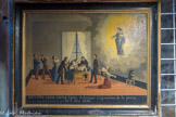 <center>Chapelle N.D. de Nazareth.</center>Accrochés aux parois de la nef, quelques tableaux figurant des scènes d’accidents ont été offerts en ex-voto. 1858, L'opération de la pierre de Victor Cayol.
