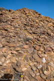 <center>Parc du Mugel.</center>Le poudingue est ici un assemblage de galets arrondis composés de quartz, de grès, de schiste, de granite ou de calcaire, le tout cimenté naturellement. Outre l’attrait esthétique de cette curiosité géologique, le sol siliceux et acide voit l’existence d’une végétation silicicole bien différente (châtaignier, lavande stoechas, ciste, palmier nain…) de celle des calanques calcaires toutes proches (chêne kermès, myrte, romarin, pin maritime…). On a donc un paysage de maquis et pas de garrigue des sols calcaires.