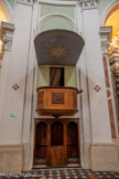 <center>Eglise abbatiale de St Pons</center>Chaire à prêcher. Milieu 19e siècle. Noyer
