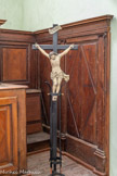 <center>Eglise abbatiale de St Pons</center>Christ en croix. Bois : taillé, peint (polychrome), carton-pâte : peint (polychrome)