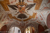 <center>Le Palais Lascaris. </center>Cette décoration, qui recouvrait également les murs à l’origine a été réalisé par des artistes anonymes de l’Ecole Génoise vers la fin du XVIIe siècle ou le début du XVIIIe siècle, époque de l’achèvement de l’escalier.