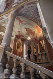 <center>Le Palais Lascaris. </center>Voûte d’arêtes de la cage d’escalier, encadrant un grand médaillon allégorique de la Victoire.