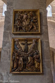 <center>L'abbaye Sainte-Marie-d'Arles-sur-Tech </center>Deux des six panneaux du retable du Rosaire (1670). La résurrection et l'Ascension.