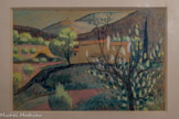 <center>Musée d'Art Moderne de Céret</center>Manolo
1872-1945
Mas à Céret
s.d.
Crayon et aquarelle