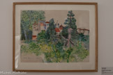 <center>Musée d'Art Moderne de Céret</center>Raoul Dufy (1877-1953)
Paysage à Céret, l'Eglise 1940
Gouache sur papier