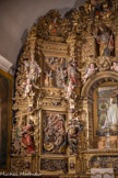 <center>Ermitage Notre-Dame de Font-Romeu.</center>A gauche statue de la Foi. Au-dessus, Saint Grégoire et Saint Jérôme. Petits tableaux, en bas la Nativité, en haut l’Annonciation.