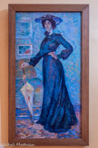 <center>Maximilien LUCE 1858-1941</center>Portrait de Lucie Cousturier, 1903
Huile sur carton
Don de Ginette Signac, 1977. Le personnage est mis en valeur par ses tons sombres sur un fond clair.