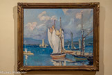 <center>Henri Person (1876-1926)</center>Sortie du port de Saint-Tropez.
Non daté.
Huile sur toile.
Fonds du Museon Tropelen