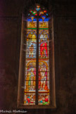 <center>Cordes-sur-ciel. L’église Saint-Michel.</center>Vitraux peints par Rigaud en 1863. En bas : saint Fabien, saint-Sébastien. En haut : le baptême de Jésus.