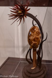 <center>Cordes-sur-ciel. Le musée des Arts du sucre et du chocolat</center>L’œuf d’or.
Pièce en chocolat. Réalisée par Marceau. Mars 2024