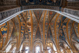 <center>La cathédrale Sainte-Cécile</center>De droite à gauche. Saint Louis d'Anjou, Mathusalem, Tobie, Saint Louis. Sainte Apolline, Sainte Cécile, Saint Valérien, Sainte Marguerite. Saint Augustin, Théologie, conversion de Saint Paul, Musique, chanteur, David, Tubal, Saint Genest, chanteurs. Sainte Madeleine, Annonciation, Sainte Catherine d'Alexandrie. Sainte Agathe, Zacharie, David, Saint Tiburce. Sainte Cécile, Michée, Isaïe, Saint Valérien. Epérance, Babacuc, Aggee, Humilité. Anne la Prophétesse, Sibylle persique, Ludo, Sainte Face, Sainte Face, AVE, Sibylle phrygienne, Sibylle lybique. Foi, Daniel, Osée, Charité. Sainte Anne, vierges folles et vierges sages, Saint  Joachim. Daniel et l'ange, les vieillards, Suzanne, sacrifice d'Abraham, ane, agneau. Saint Jean Baptiste, Couronnement de la Vierge, Saint Joseph. Force, Abraham, Justice. Prudence, Simeon, Tempérance. Eve, Grégoire et Amboise, Christ de la Parousie, Jérome et Augustin, Adam.