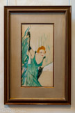 <center>Musée Toulouse-Lautrec</center>Henri de Toulouse-Lautrec
(1864-1901)
Yvette Guilbert saluant le public 1894
Rehauts de peinture sur épreuve photographique au citrate d'argent.
Don Famille Toulouse-Lautrec, 1922