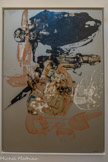 <center>Abbaye de Beaulieu-en-Rouergue  </center>Claude Georges (Fumay, 1929 - Montauban, 1988)
Tensions
Juin 1956.
Peinture mixte sur toile.