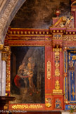 <center>Gaillac</center>L’église Saint-Pierre. Retable de St Pierre. La Sainte Famille avec un ange. Saint Joseph, vieillard chauve et barbu, debout et vêtu d'une robe jaune et d'un manteau bleu tient l'Enfant Jésus qu'un ange couronne de fleurs blanches et le présente à la Vierge, agenouillée à gauche de la composition, devant le berceau de l'enfant décoré d'une palmette.
La scène se passe dans l'atelier de Joseph où l’on voit de nombreux outils tant sur les murs qu'au sol. Un bâton décoré de feuilles et de fleurs est appuyé contre un meuble au premier plan. L'ensemble de la composition, savamment architecture et où tout tourne autour de l'enfant Jésus est traité avec des références à l'antiquité classique (coloris vifs, profils grecs, costumes caractéristiques) où la référence au néoclassicisme de David est évidente. Deux panneaux historiés décorent la partie base du centre du retable.
L’éducation de la vierge : Face aux spectateurs sainte Anne assise dans un fauteuil dont on aperçoit l'accoudoir gauche apprend à lire à la vierge enfant, debout à côté d’elle. Leurs deux visages sont auréolés de halos rayonnant. La scène se situe dans une pièce carrelée éclairée par une baie ouverte dans le mur du fond.