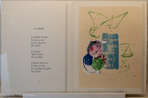 <center>Livre illustré Poèmes</center>Ensemble de 24 gravures sur bois.
Don Marc Chagall, 1968.
