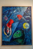 <center>Le Cirque bleu</center>1950 -1952.
Huile sur toile de lin.
Dépôt du musée national d'art moderne, Paris, au musée national Marc Chagall.