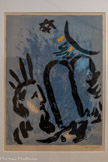 <center>Moïse</center>1960.
Lithographie réalisée pour l'affiche de l'exposition « vitraux pour la cathédrale de Metz » à Reims. Épreuve d'artiste. Donation de Marc Chagall, 1972.