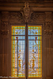 <center>L’opéra de Nice.</center>Le Foyer Montserrat Caballé. Les vitraux de cristal granulé sont réalisés par l'émailleur verrier niçois Fassy. Sur ces vitraux est représentée Marguerite du Faust de Gounod.