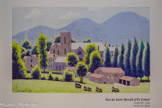 <center>Le musée Dom Robert et de la tapisserie du XXe siècle</center>Vue de Saint-Benoît d’En Calcat. Aquarelle, 1934 Fonds En Calcat