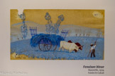<center>Le musée Dom Robert et de la tapisserie du XXe siècle</center>Fenaison bleue. Aquarelle, 1934 Fonds En Calcat.